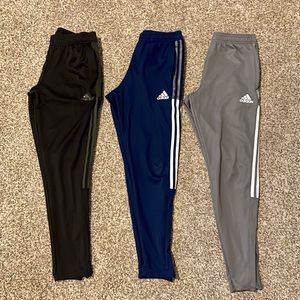 Tiro Pants Men - Bundle of Three (Black, Navy, Light Gray) - Size Medium